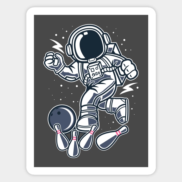 Bowling Astronaut Sticker by CafePretzel